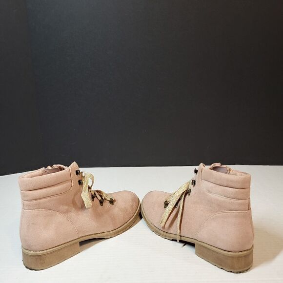 Sarah Jayne Pink Ankle Booties - Picture 2 of 8